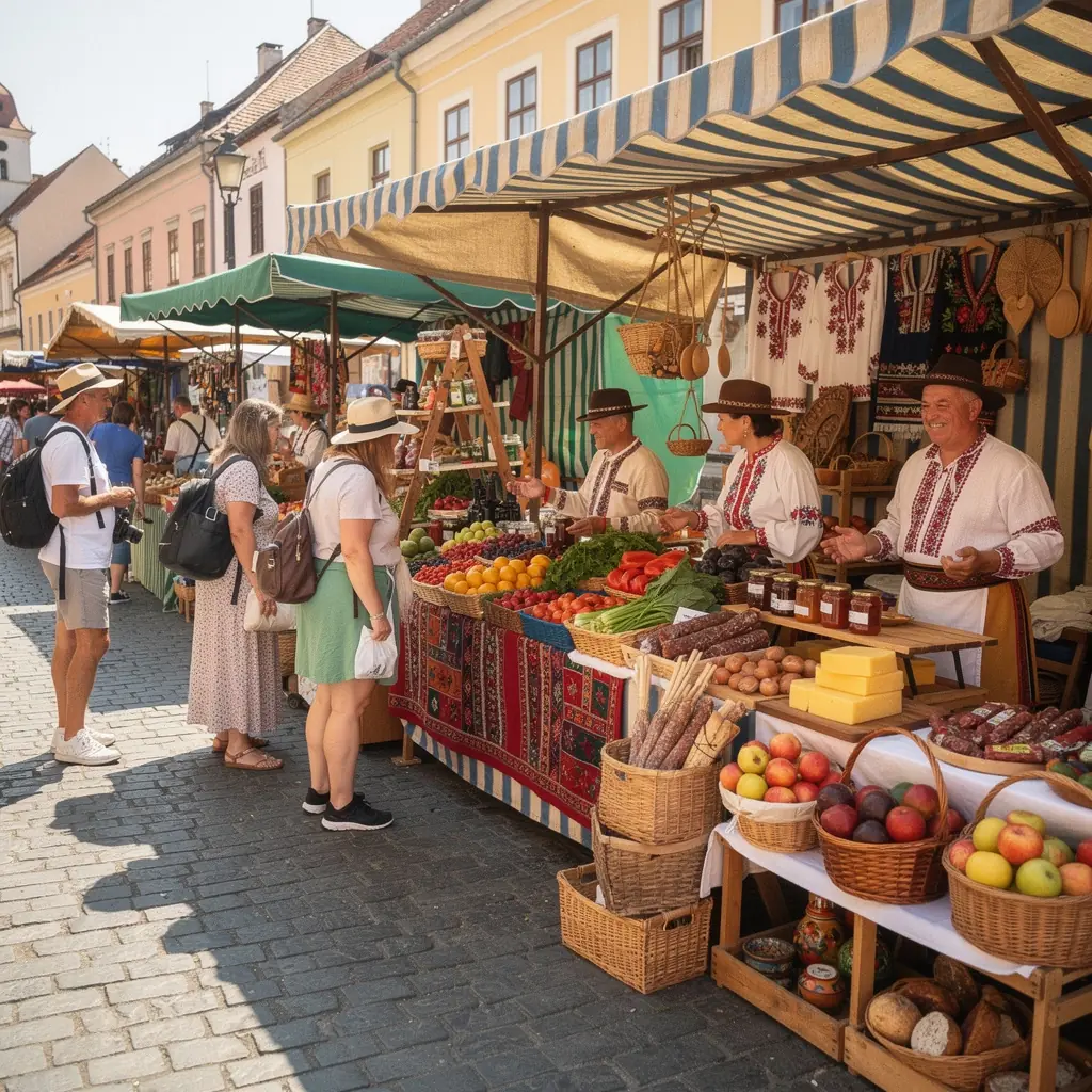 Harta României cu rutele de călătorie și notițe logistice pentru planificarea excursiilor.